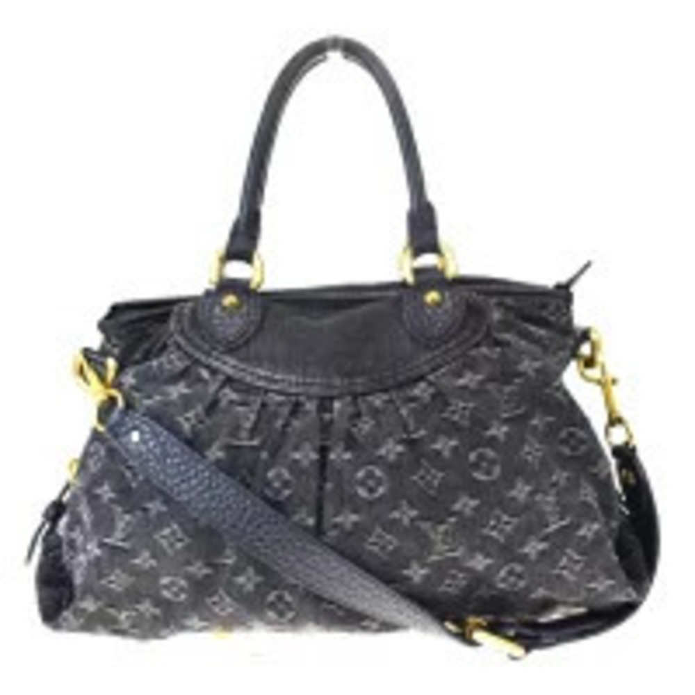 Louis Vuitton Neo Cabby Handbag Shoulder Bag Monogram Denim Canvas Leather